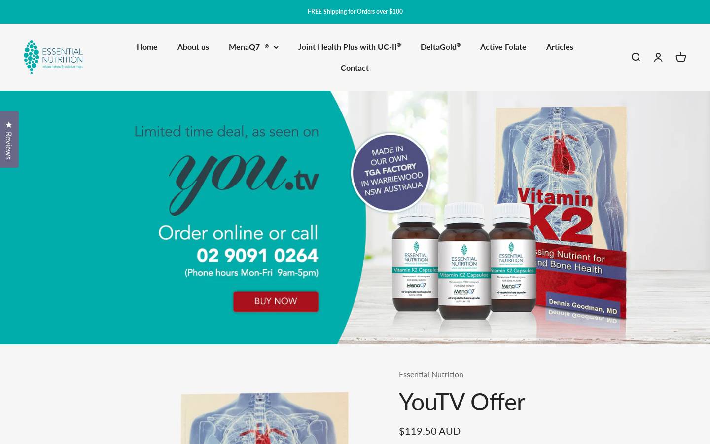 essentialnutrition.net.au homepage screenshot