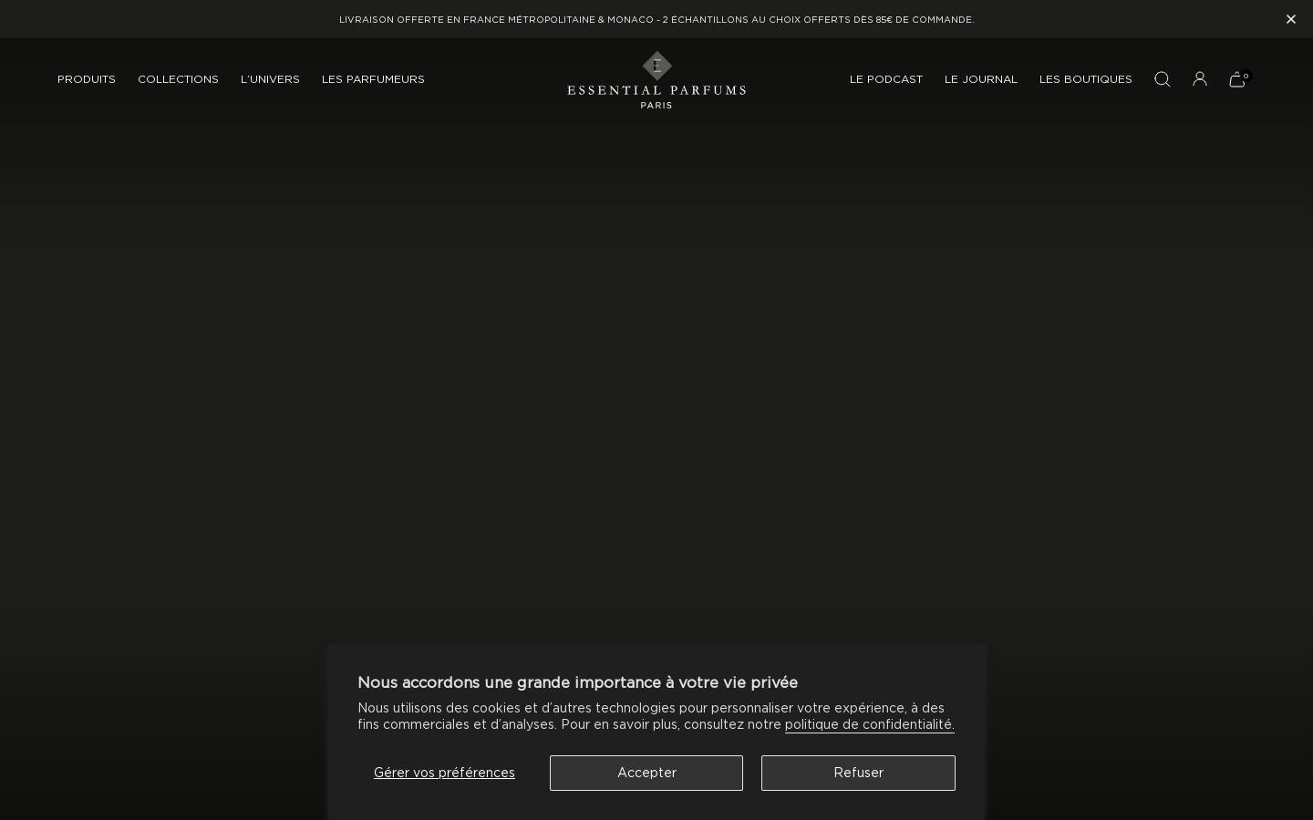 essentialparfums.com homepage screenshot
