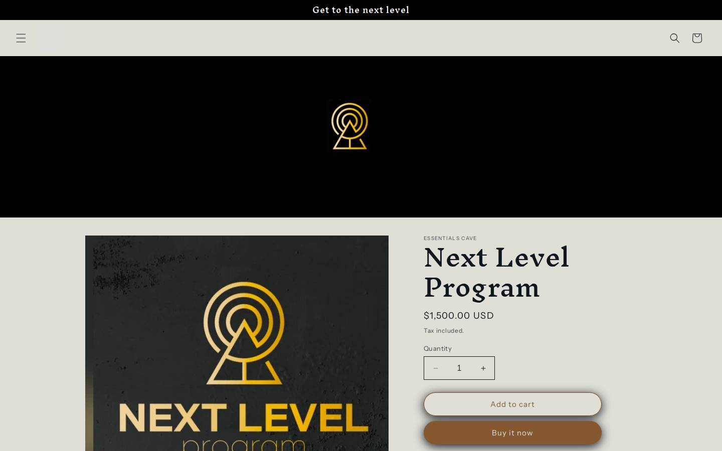essentialscave.com homepage screenshot