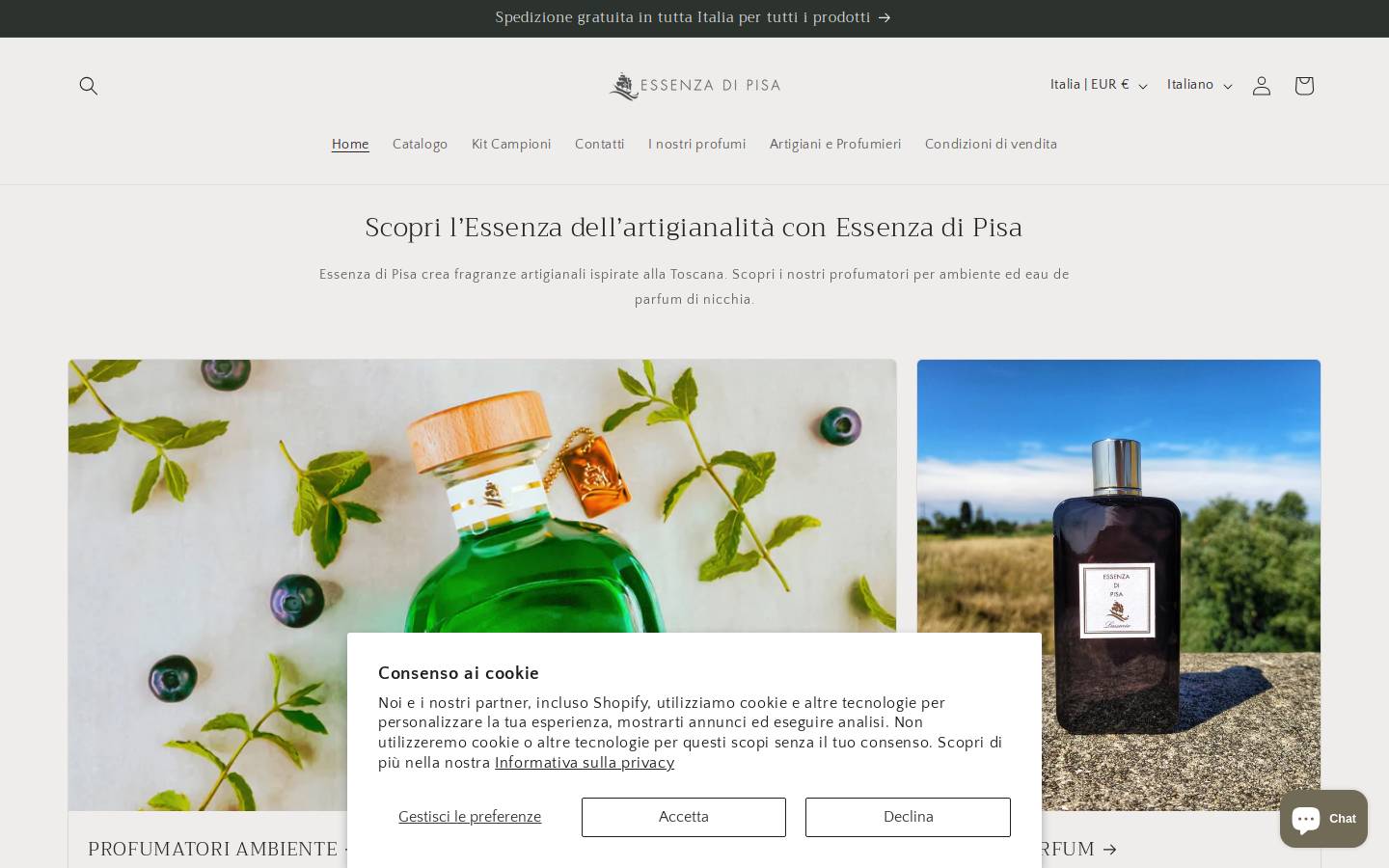 essenzadipisa.com homepage screenshot