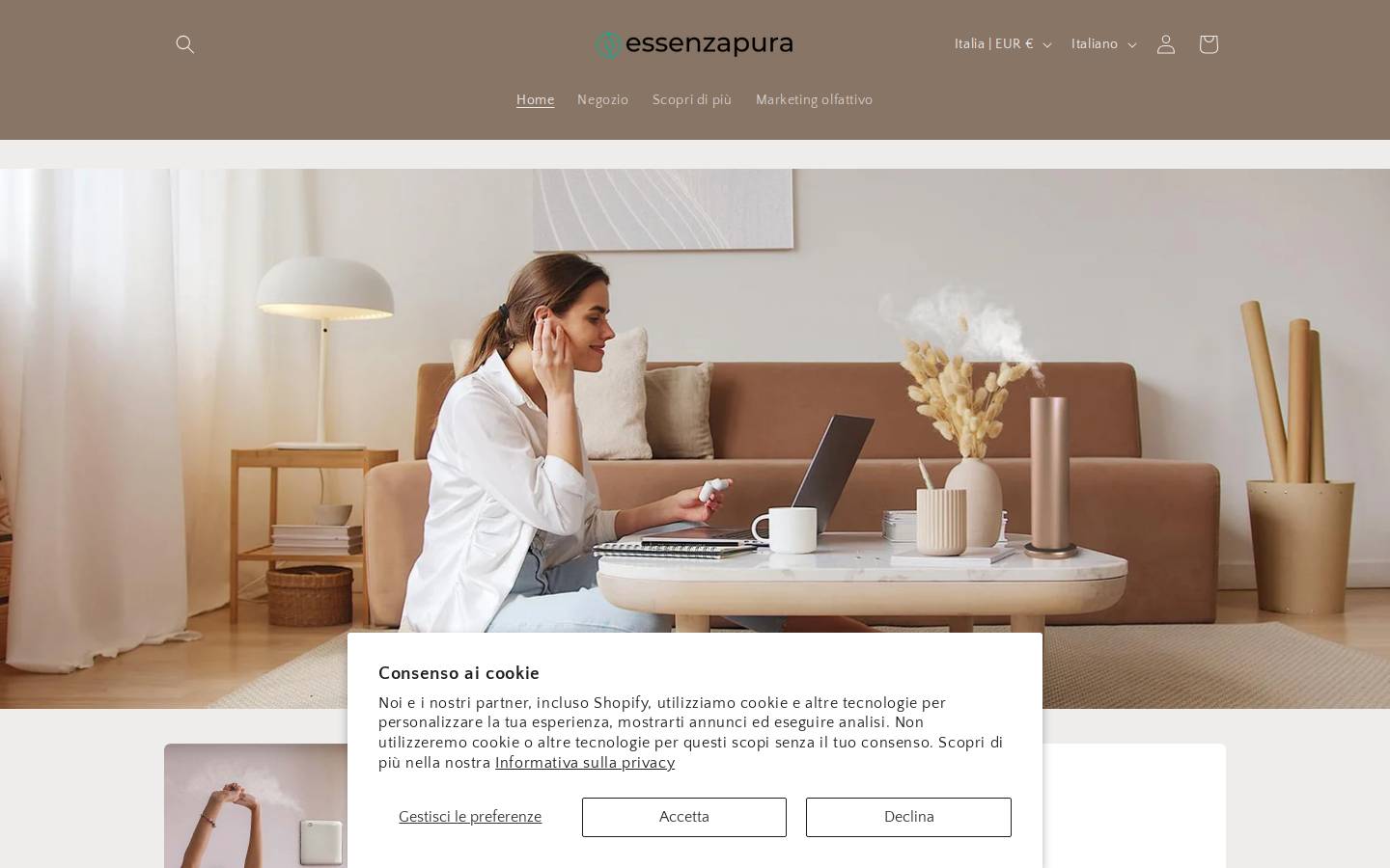essenzapura.com homepage screenshot