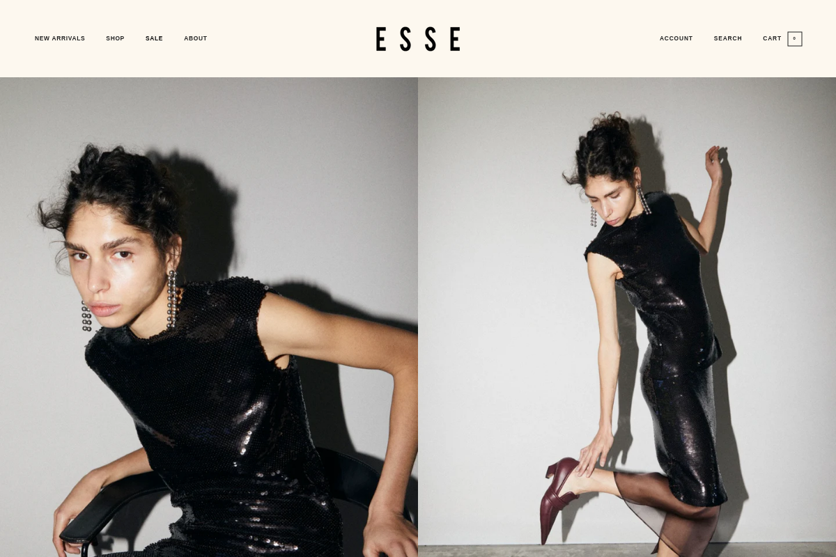 Esse Studios homepage screenshot