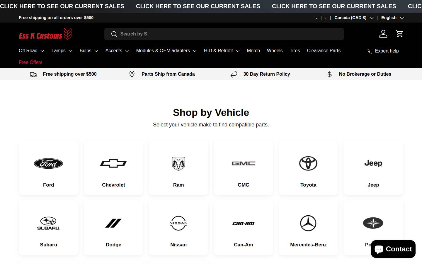 esskcustoms.com homepage screenshot