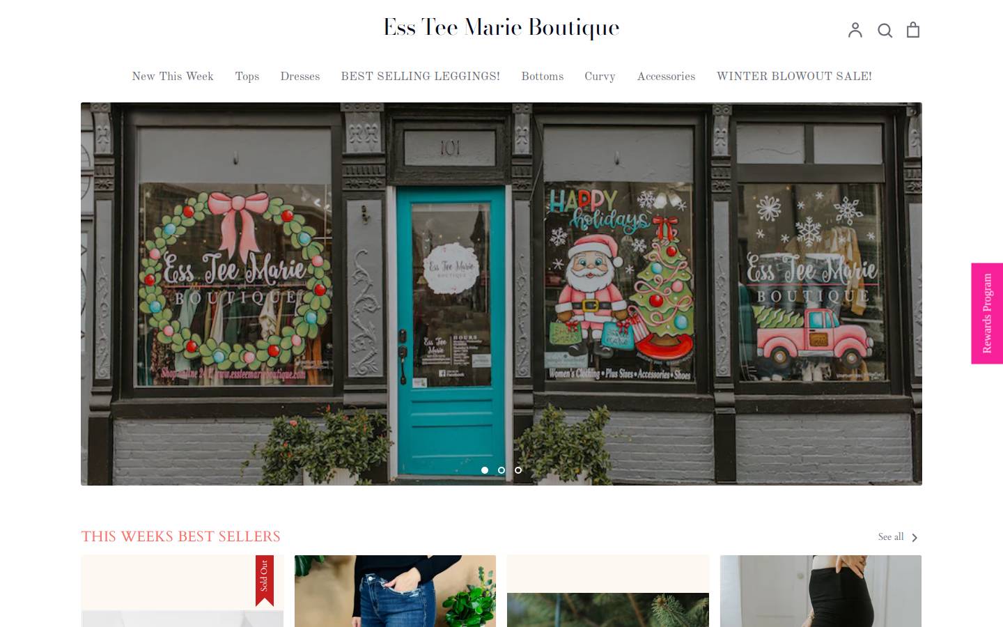 essteemarieboutique.com homepage screenshot