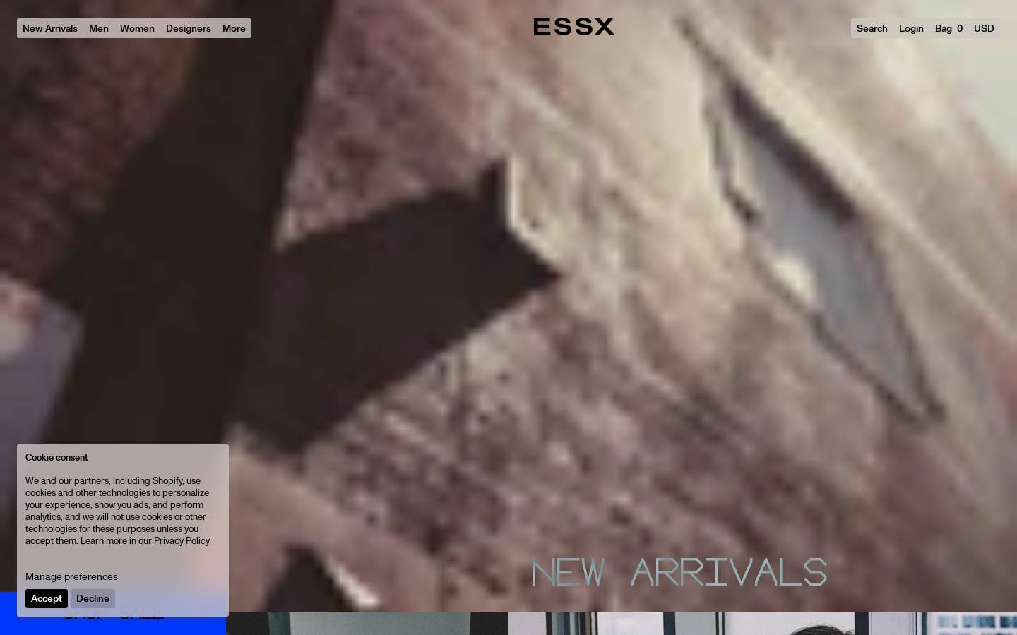 Essxnyc homepage screenshot