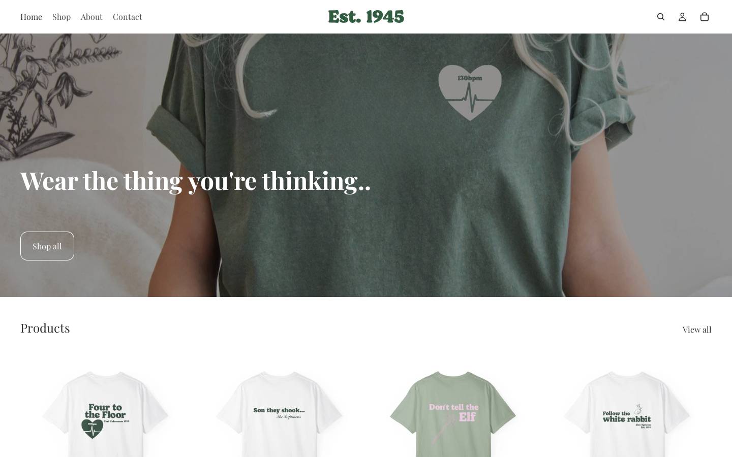 est1945.com homepage screenshot