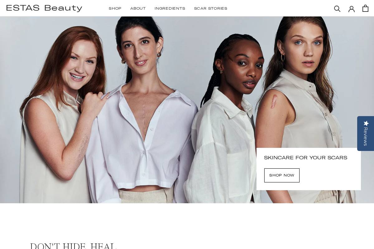 estasbeauty.com homepage screenshot
