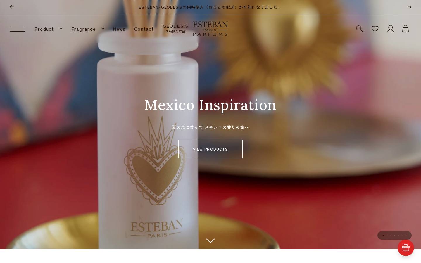 esteban.co.jp homepage screenshot