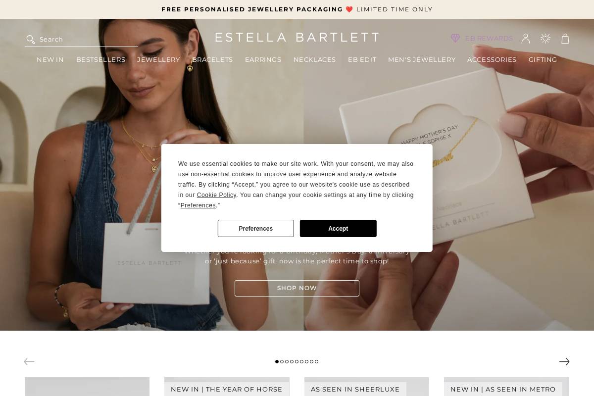 Estella Bartlett homepage screenshot