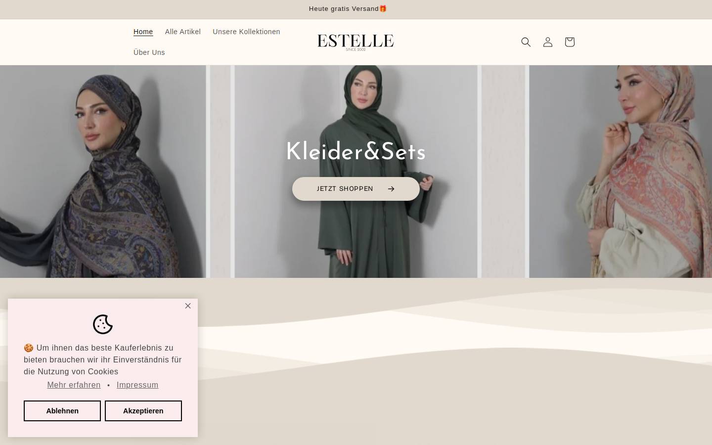 estelleshop.de homepage screenshot