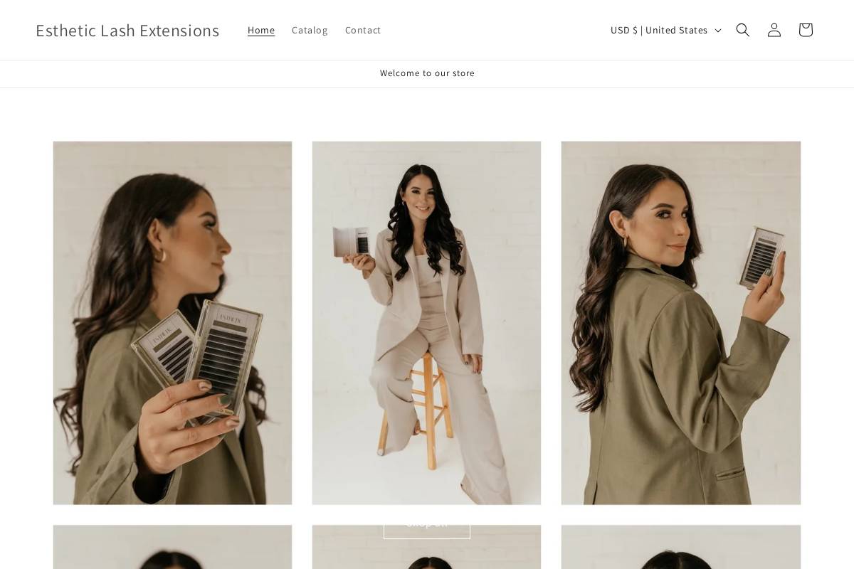 estheticlash.com homepage screenshot