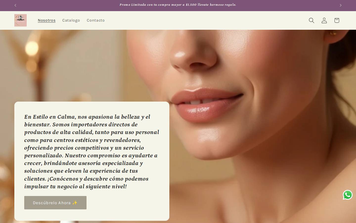 estiloencalmastore.com homepage screenshot