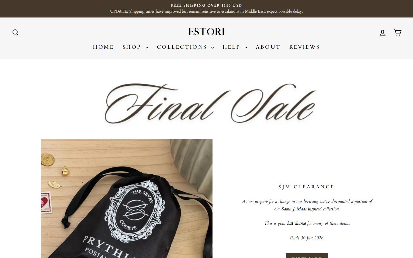 estoricollective.com homepage screenshot