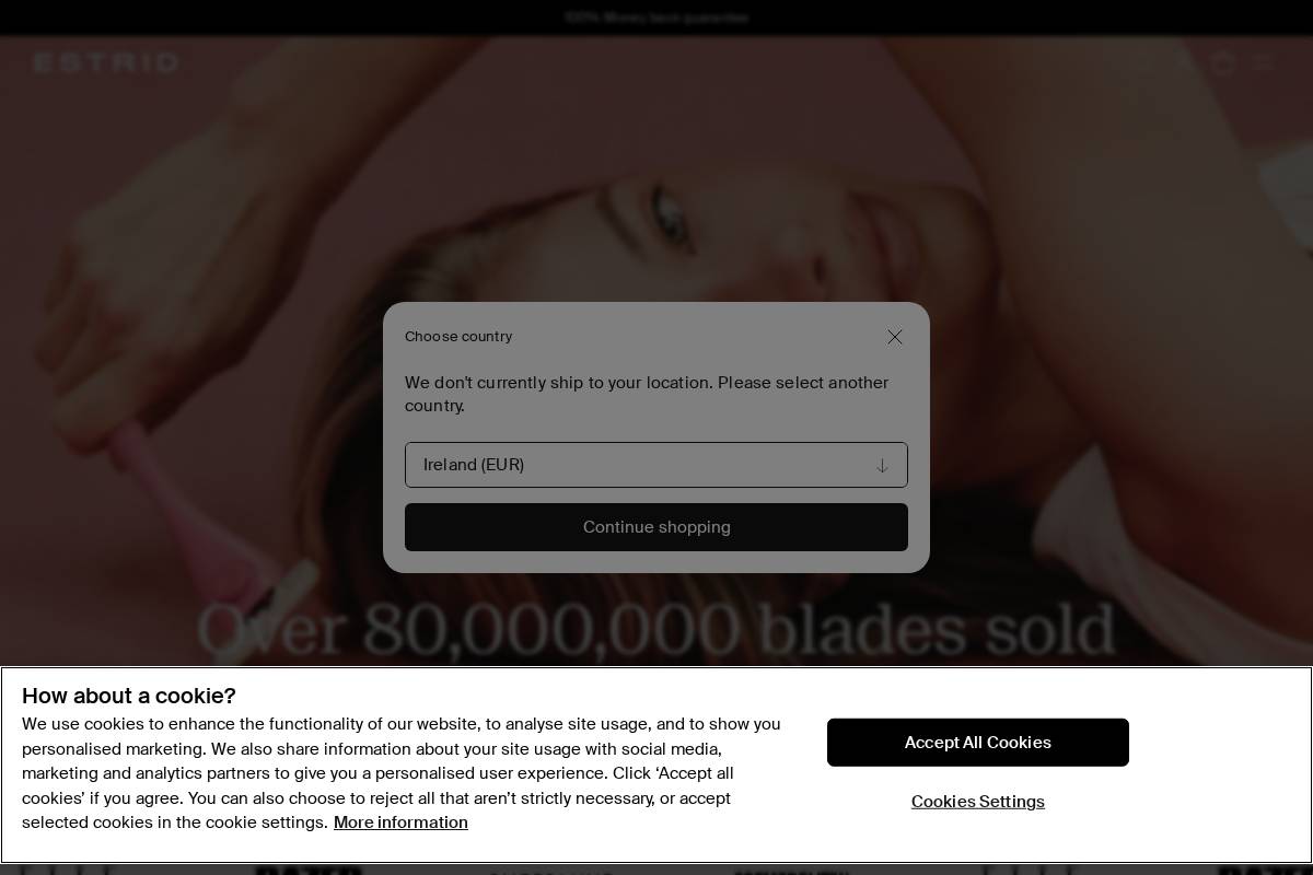 Estrid homepage screenshot