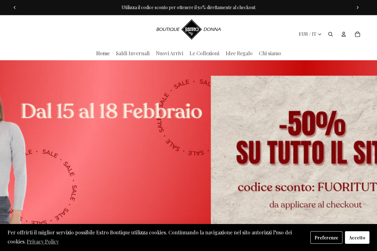 Estro Boutique homepage screenshot