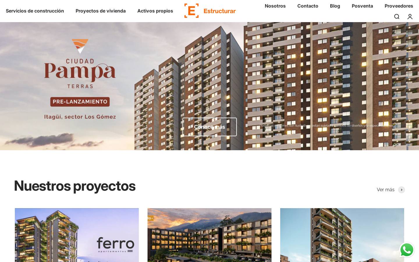 estructurar.co homepage screenshot