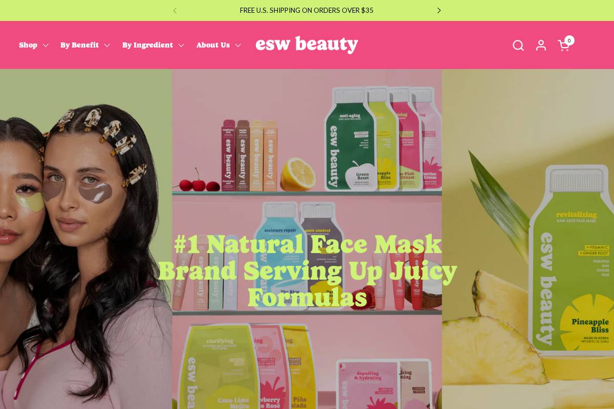 eswbeauty.com homepage screenshot