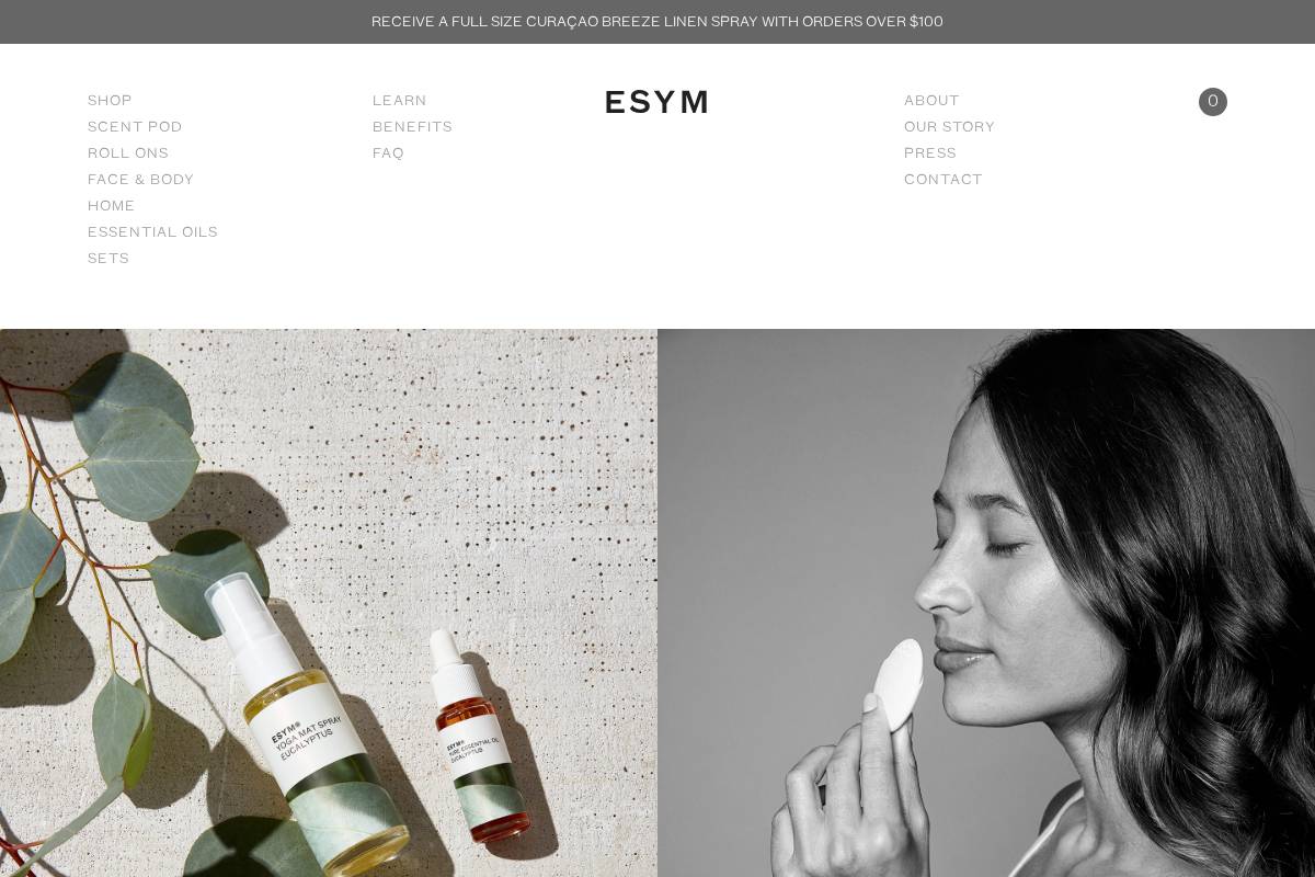 ESYM homepage screenshot
