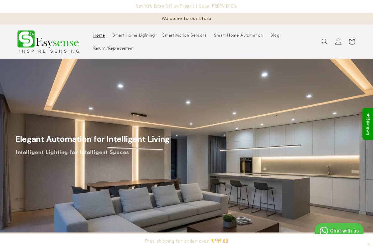 esysense.com homepage screenshot