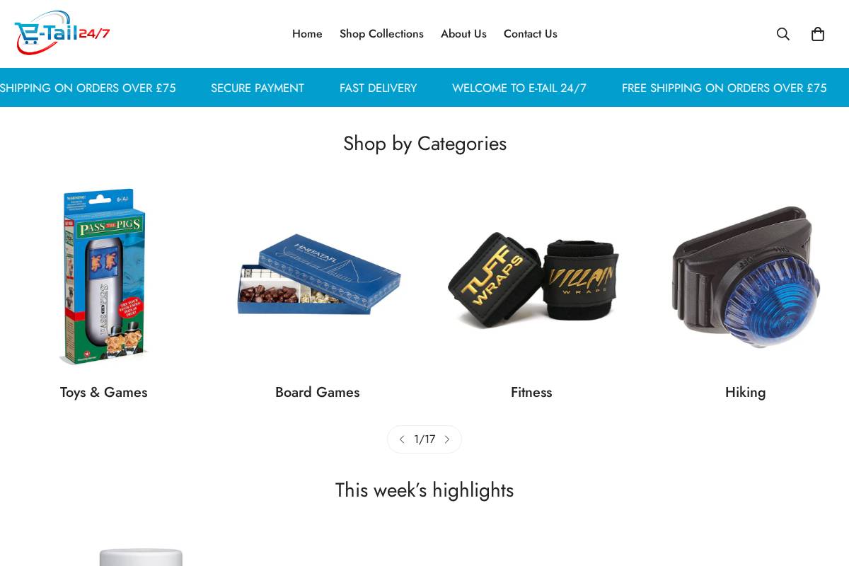 etail247.com homepage screenshot