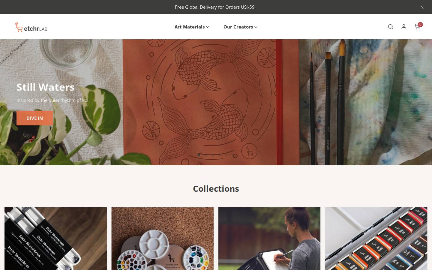 Etchr Art Clan homepage screenshot