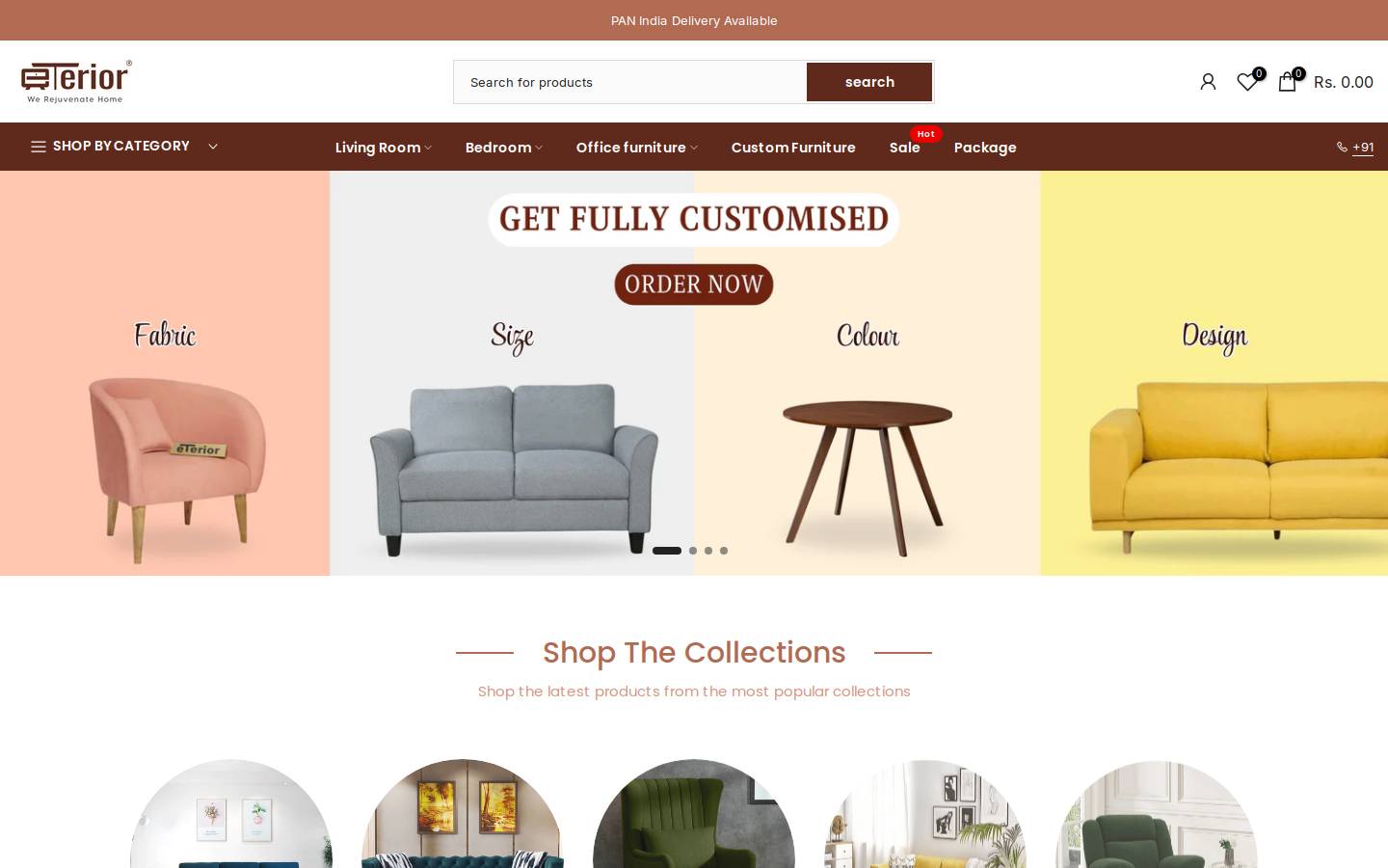 eTerior homepage screenshot