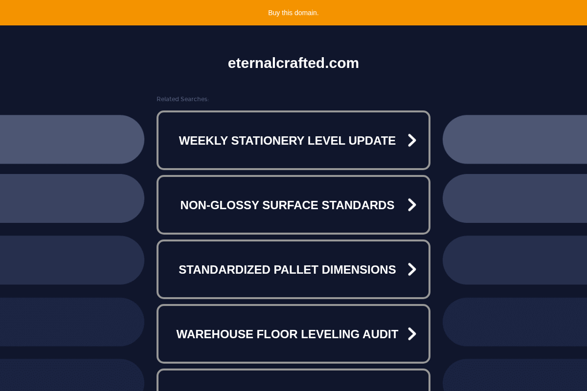 Eternalcrafted homepage screenshot