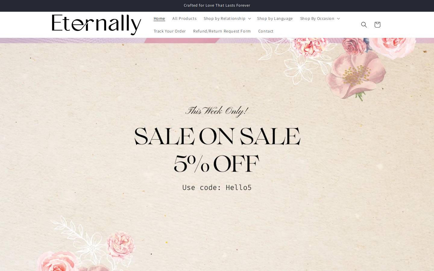 eternally.co.in homepage screenshot