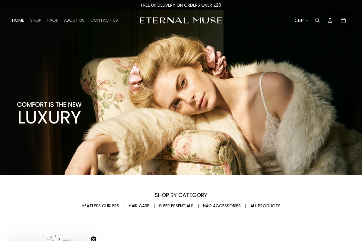 Eternalmuse homepage screenshot