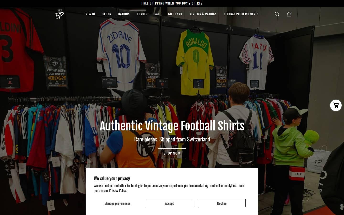 Eternal pitch homepage screenshot