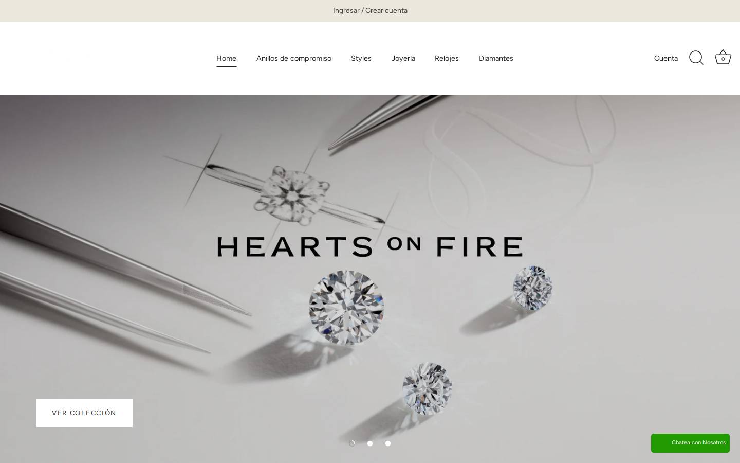 eternitydiamonds.com.mx homepage screenshot