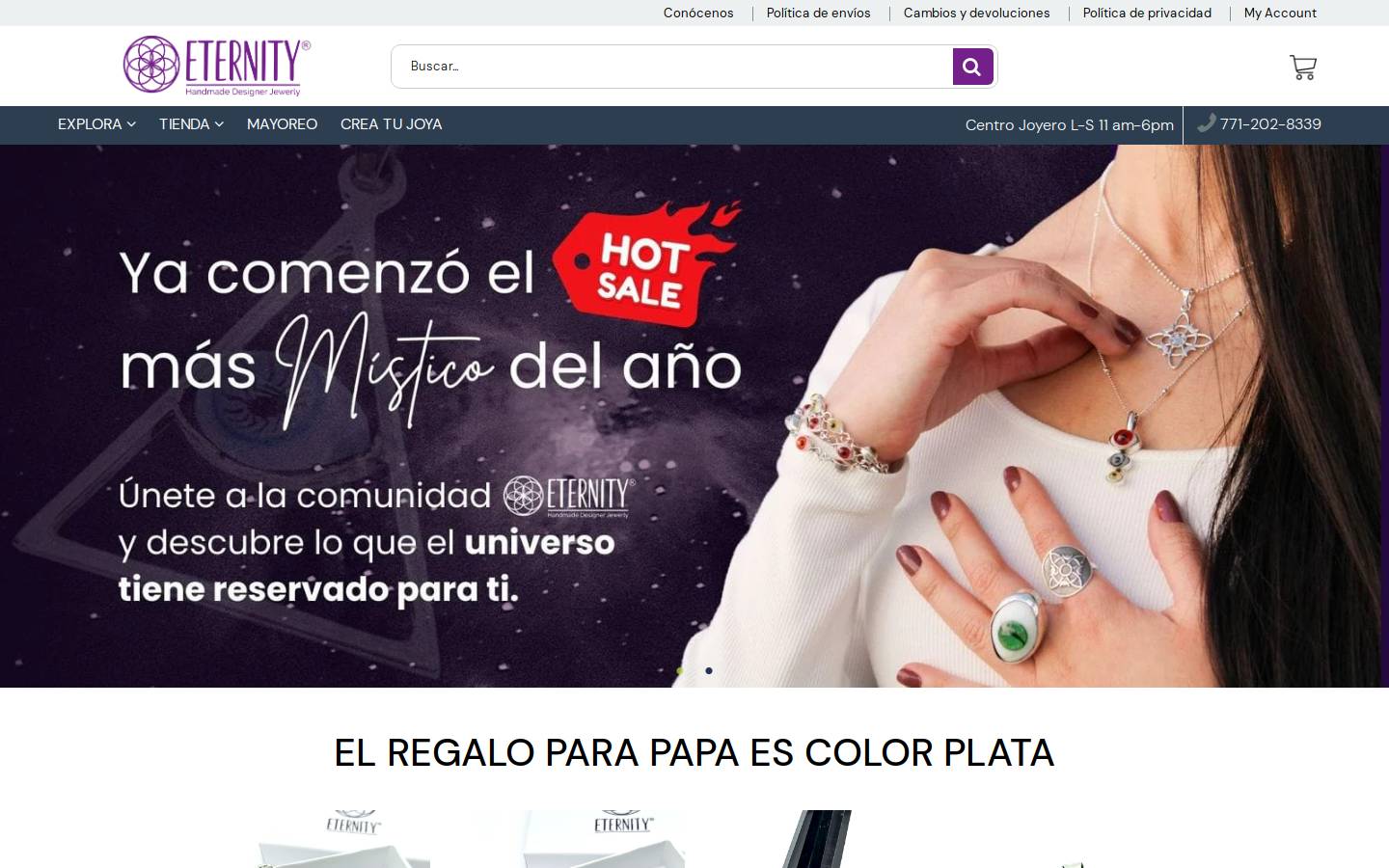 eternityjoyeria.com homepage screenshot