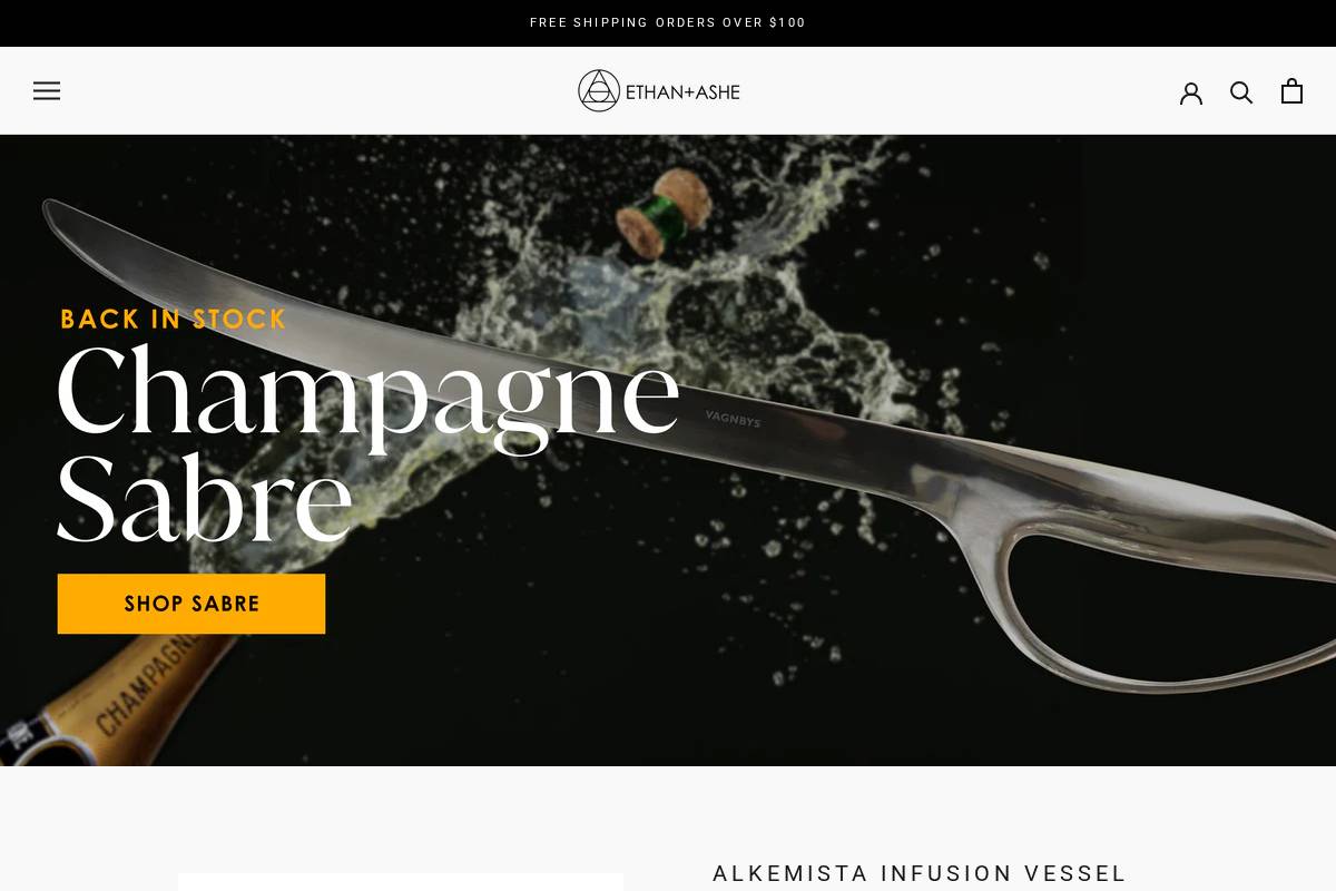 ethanashe.com homepage screenshot