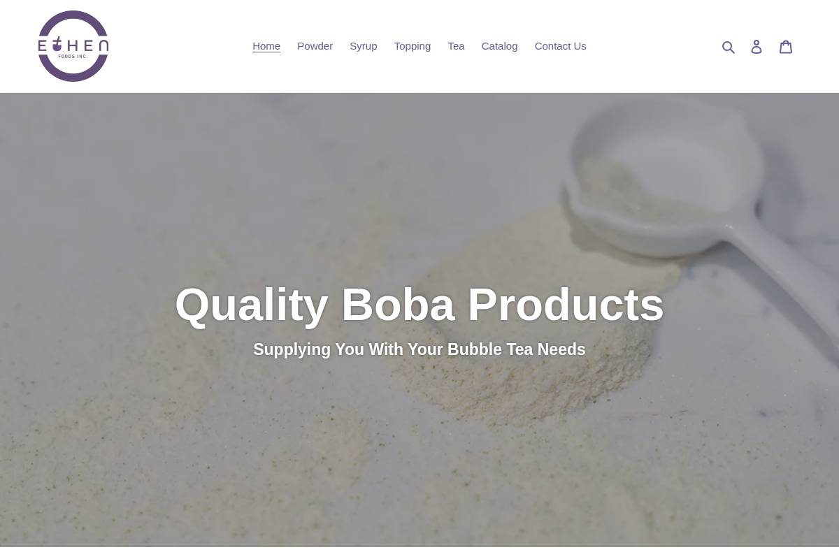 ethenfoodsinc.com homepage screenshot