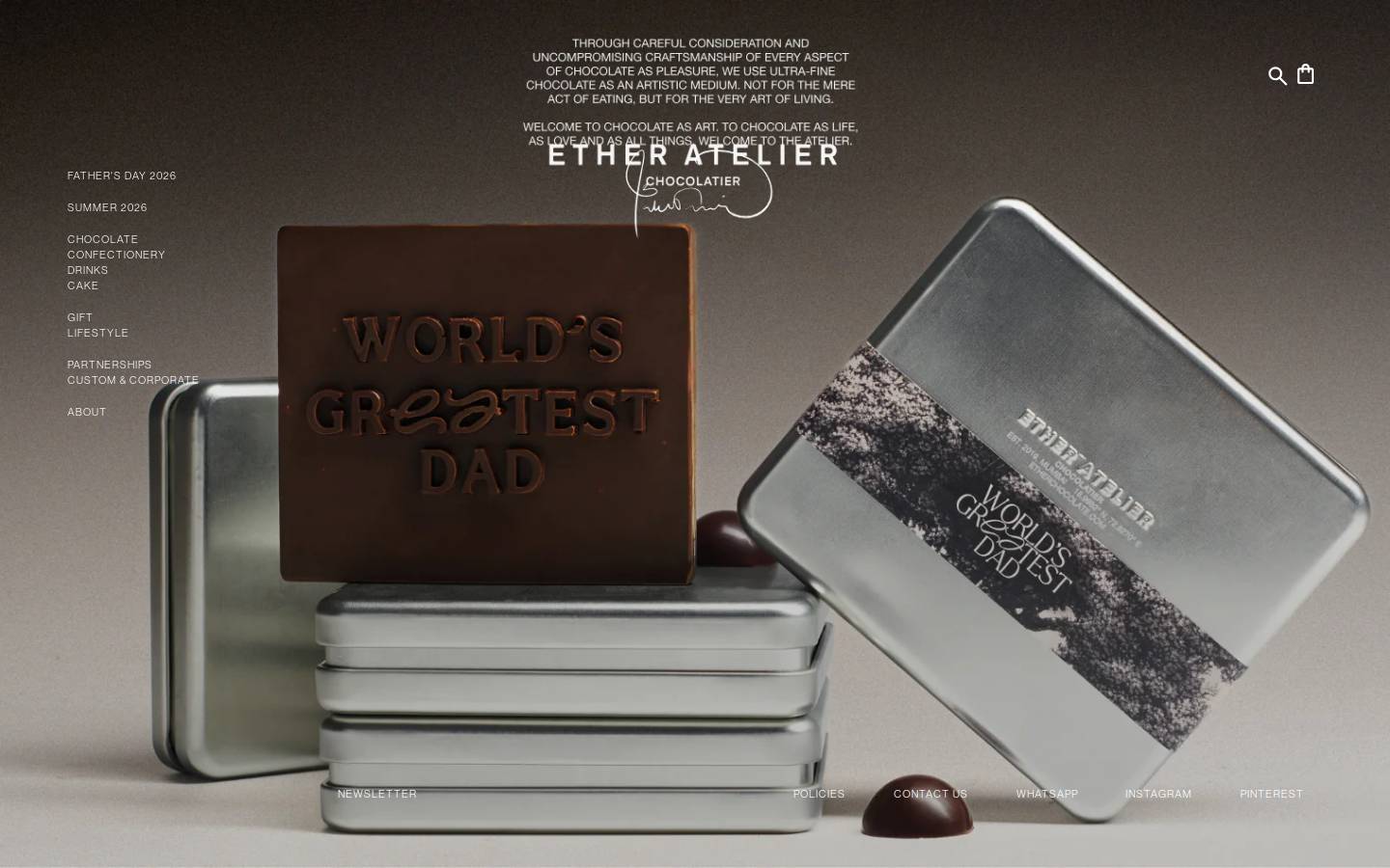etherchocolate.com homepage screenshot