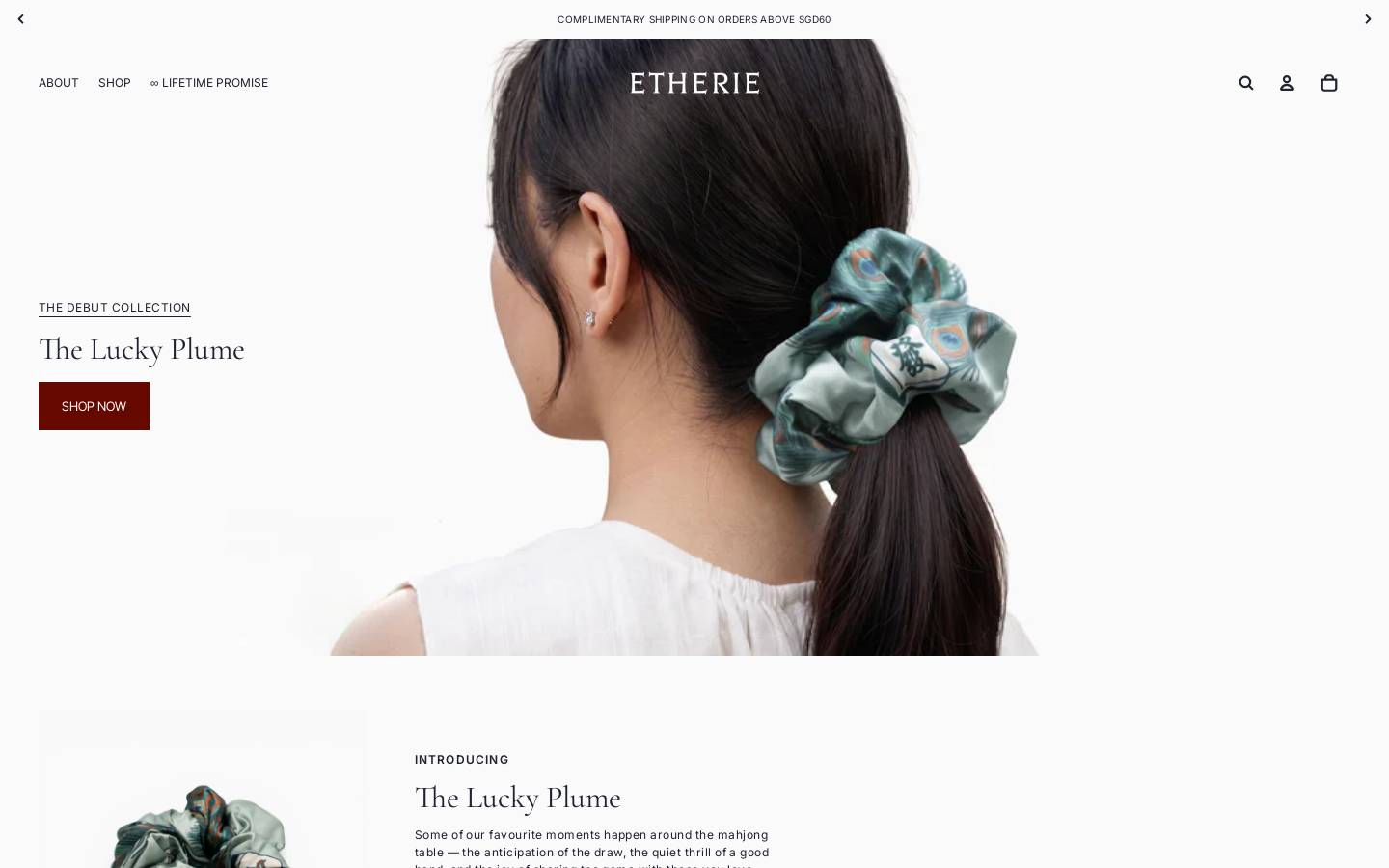 etherie.sg homepage screenshot