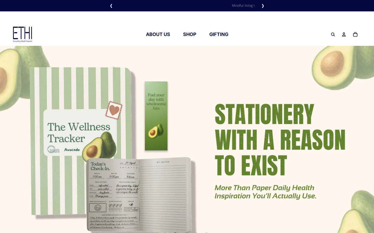 ethi.in homepage screenshot
