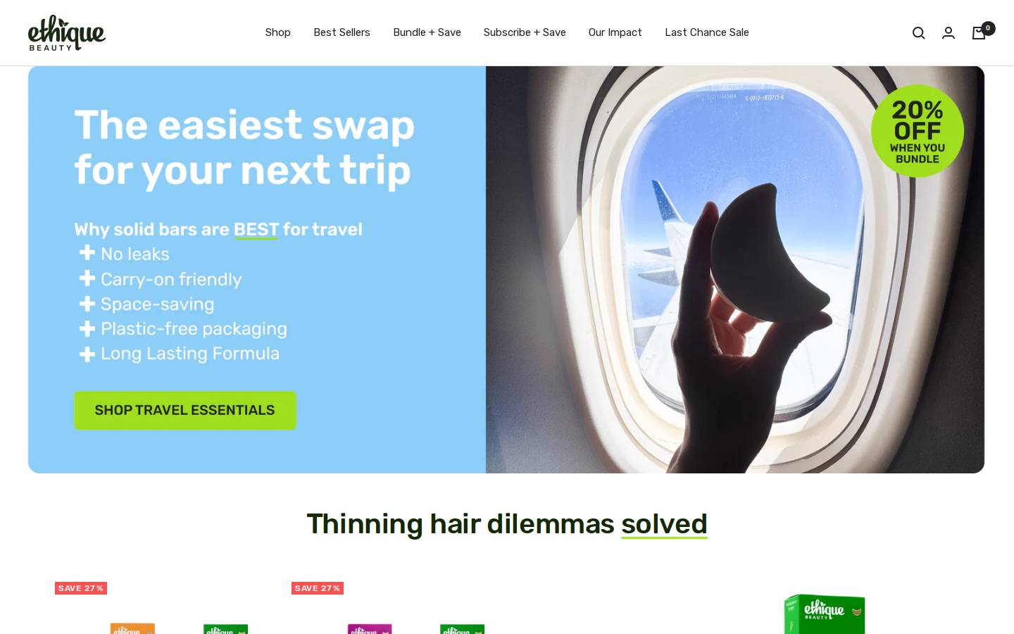 ethiqueworld.com homepage screenshot
