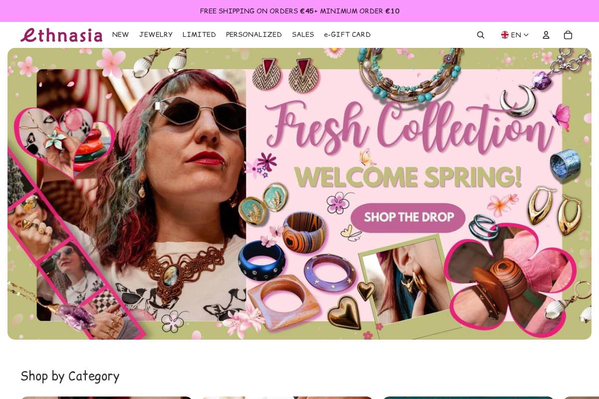 Ethnasia homepage screenshot