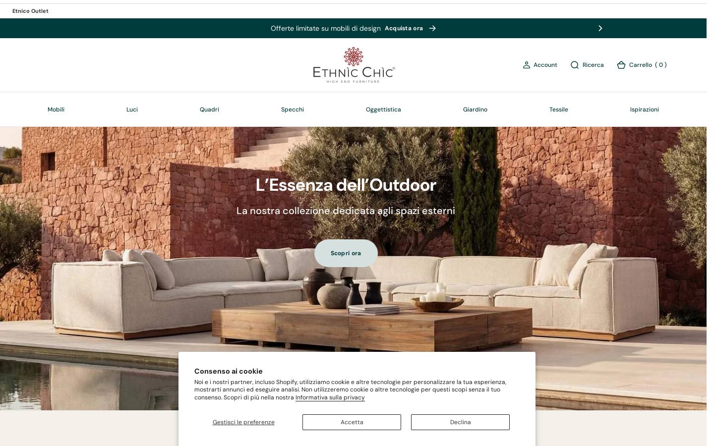 Ethnic Chic homepage screenshot