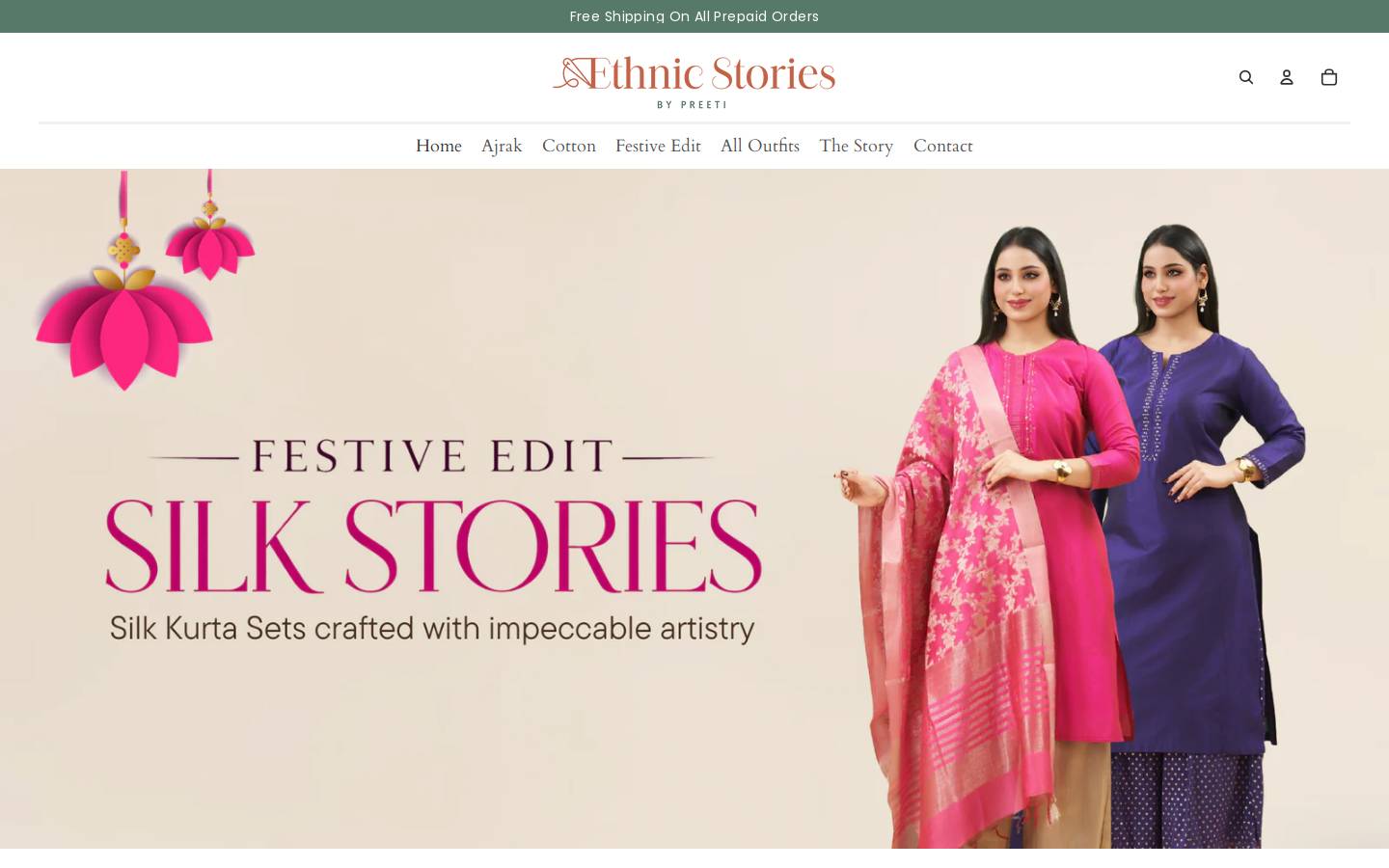 ethnicstories.in homepage screenshot