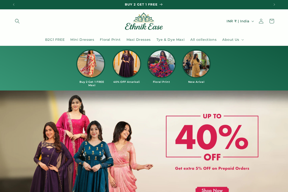 Ethnik Ease homepage screenshot