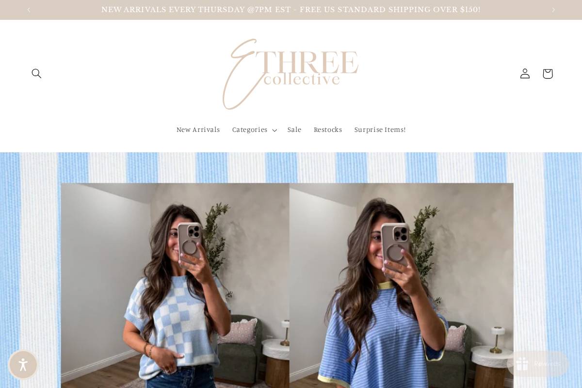 ethreecollective.shop homepage screenshot