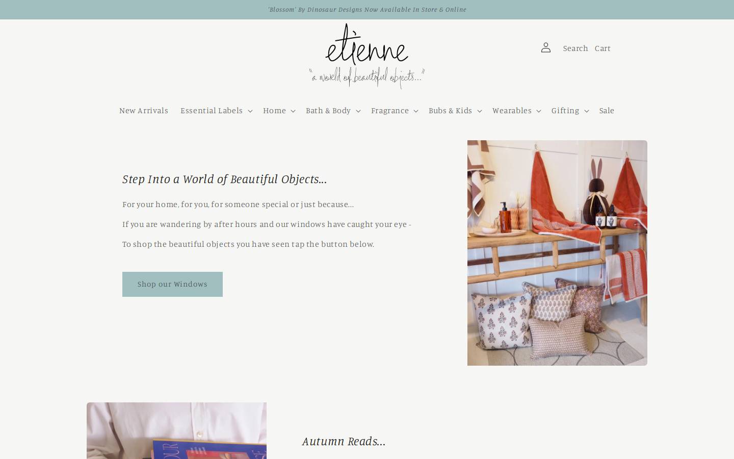 etienne.com.au homepage screenshot