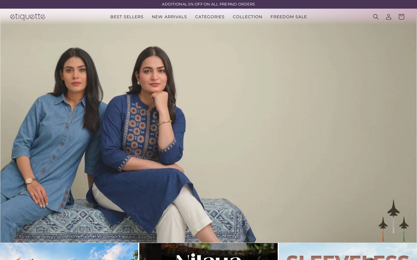 etiquetteapparel.com homepage screenshot