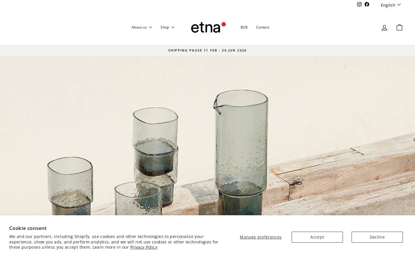 etnaglass.com homepage screenshot