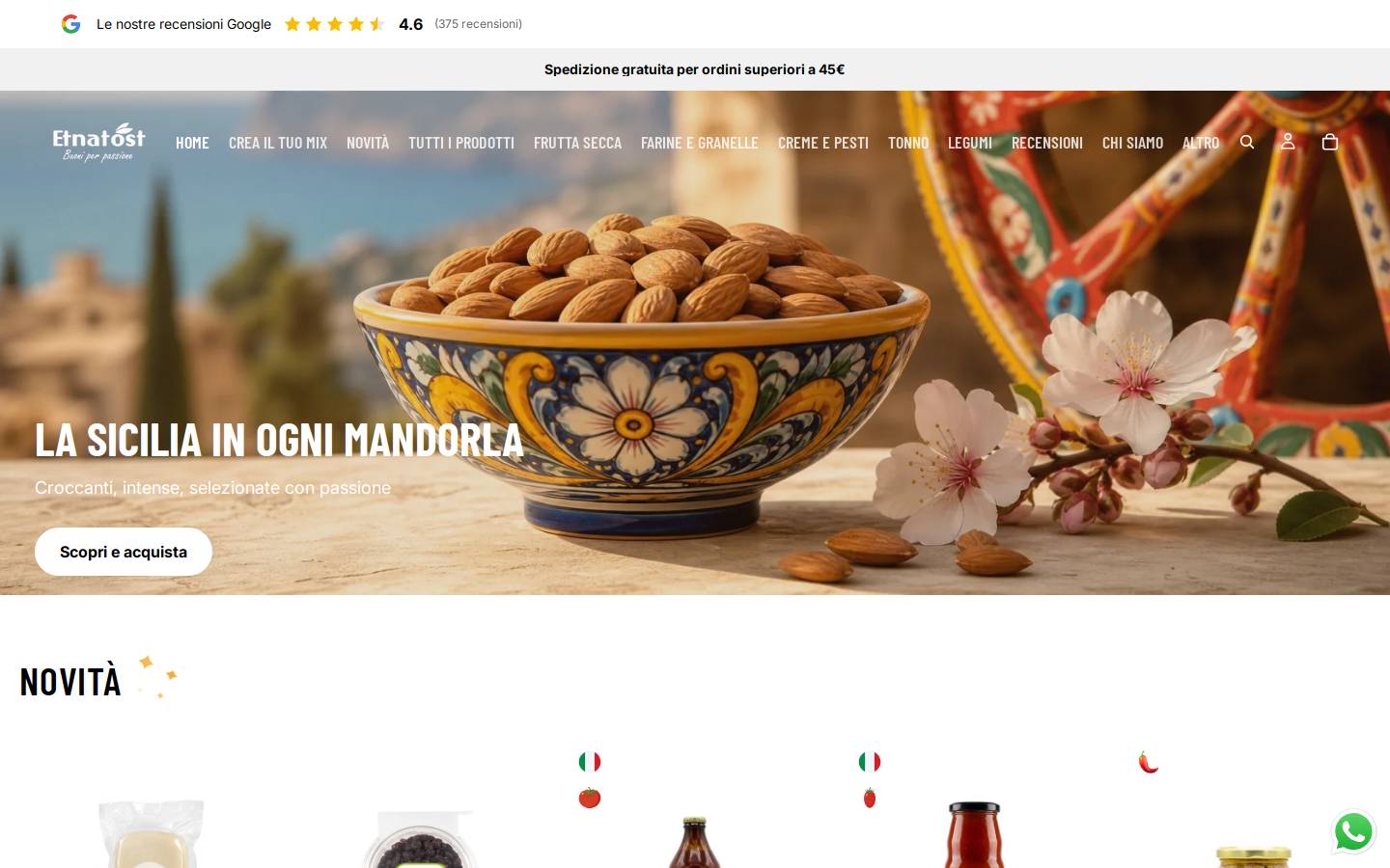 etnatost.com homepage screenshot