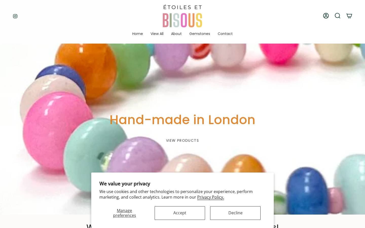 etoilesetbisous.com homepage screenshot