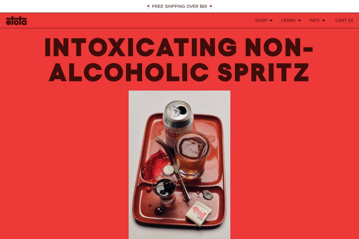 etotadrinks.com homepage screenshot