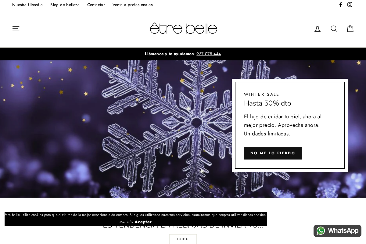 Etre Belle homepage screenshot